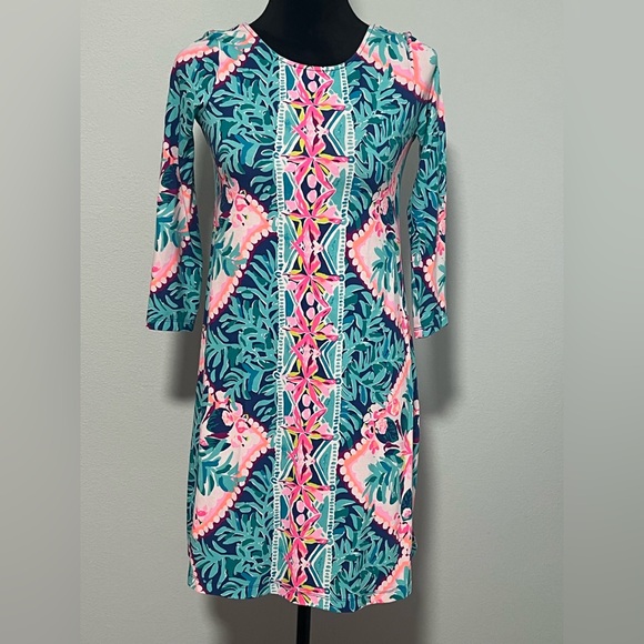 Lilly Pulitzer Dresses & Skirts - LILLY PULITZER 3/4 Sleeve Floral Print Dress - XS